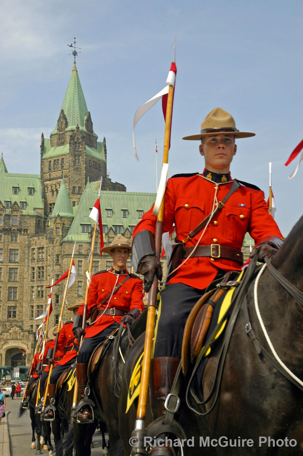Mounties at Parliament on Canada Day
