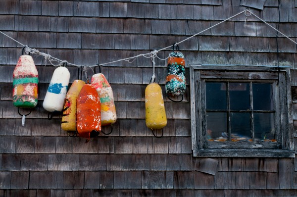 Hanging floats, Peggy's Cove, Nova Scotia