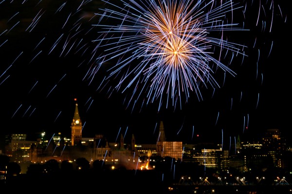 Fireworks over Parliament, Canada Day