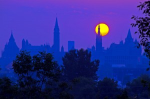 Sunrise over the Parliament Buildings, Ottawa